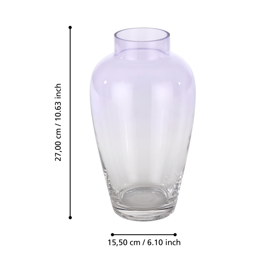 Eglo 421356 - Vază din sticlă KENYASI 27x15,5 cm mov