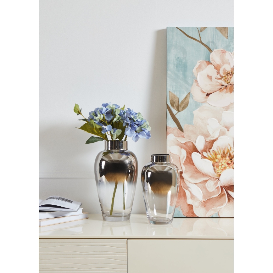 Eglo 421359 - Vază din sticlă KENYASI 27 x 15,5 cm, crom lucios