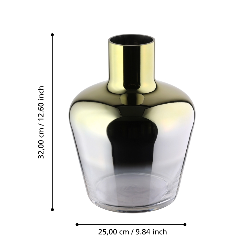 Eglo 421368 - Vază din sticlă SAMUNTAI, 32x25 cm, aurie