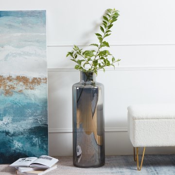 Eglo 421381 - Vază din sticlă NABAS 73x25 cm negru/fumuriu