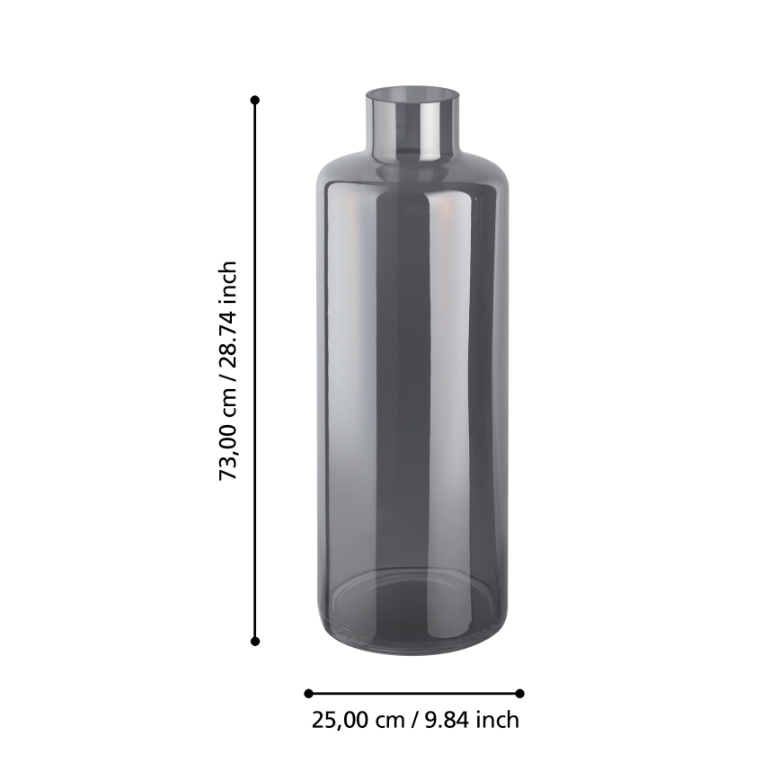 Eglo 421381 - Vază din sticlă NABAS 73x25 cm negru/fumuriu