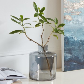 Eglo 421385 - Vază din sticlă NABAS 24,5x21 cm neagră/fumurie