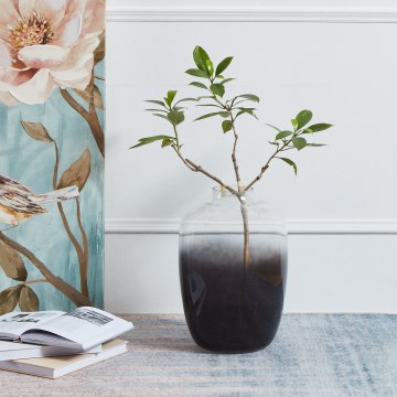 Eglo 421392 - Vază din sticlă CULASI 35,5x24,5 cm negru/fumuriu