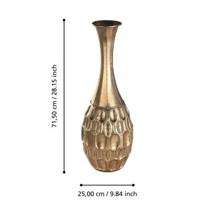 Eglo 421633 - Vază metalică LENGGENG 71,5x25 cm aurie