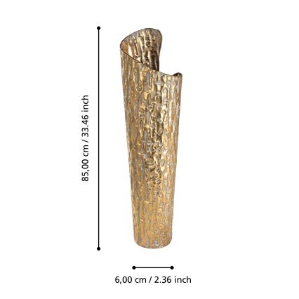 Eglo 421643 - Vază metalică LENGGENG 85x60 cm aurie