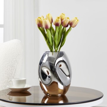 Eglo 421688 - Vază din sticlă XIPORAI, 19,8 x 14,5 cm, crom lucios