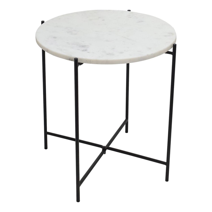 Eglo 424001 - Masă laterală TOWADA 44 cm marmură/negru