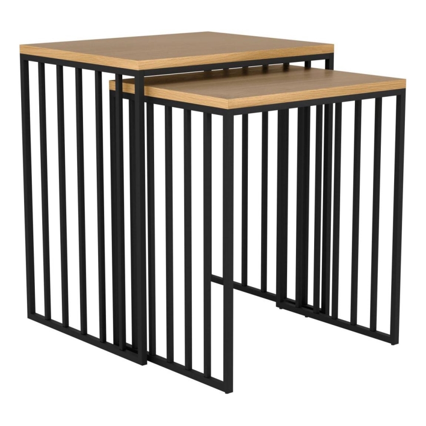 Eglo 424143 - Set de 2 mese laterale TOZAWA, maro/negru