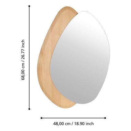 Eglo 425049 - Oglindă de perete LIOMA 68x48 cm brad/bej
