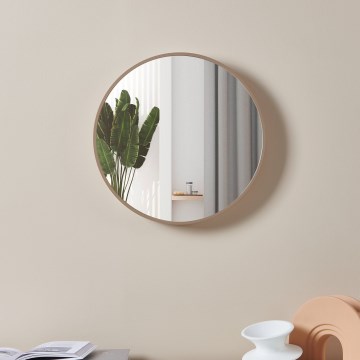 Eglo 425058 - Oglindă de perete BANI Ø 40 cm bej