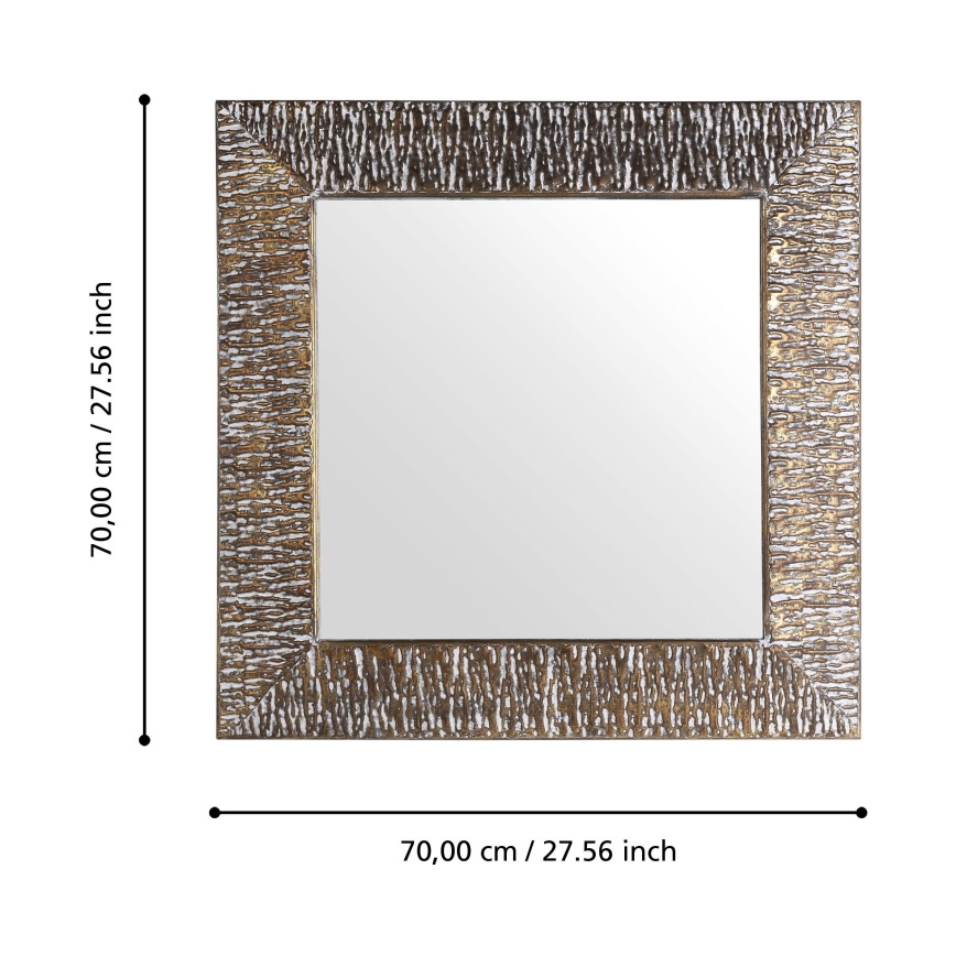 Eglo 425075 - Oglindă de perete TOAMASINA 70x70 cm bronz