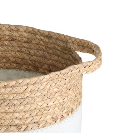 Eglo 426584 - Set de 2 coșuri decorative NANAE 30x31 cm alb/bej