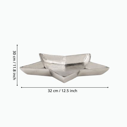 Eglo 427425 - Tavă decorativă AMBOLOSY 30x32 cm argintie