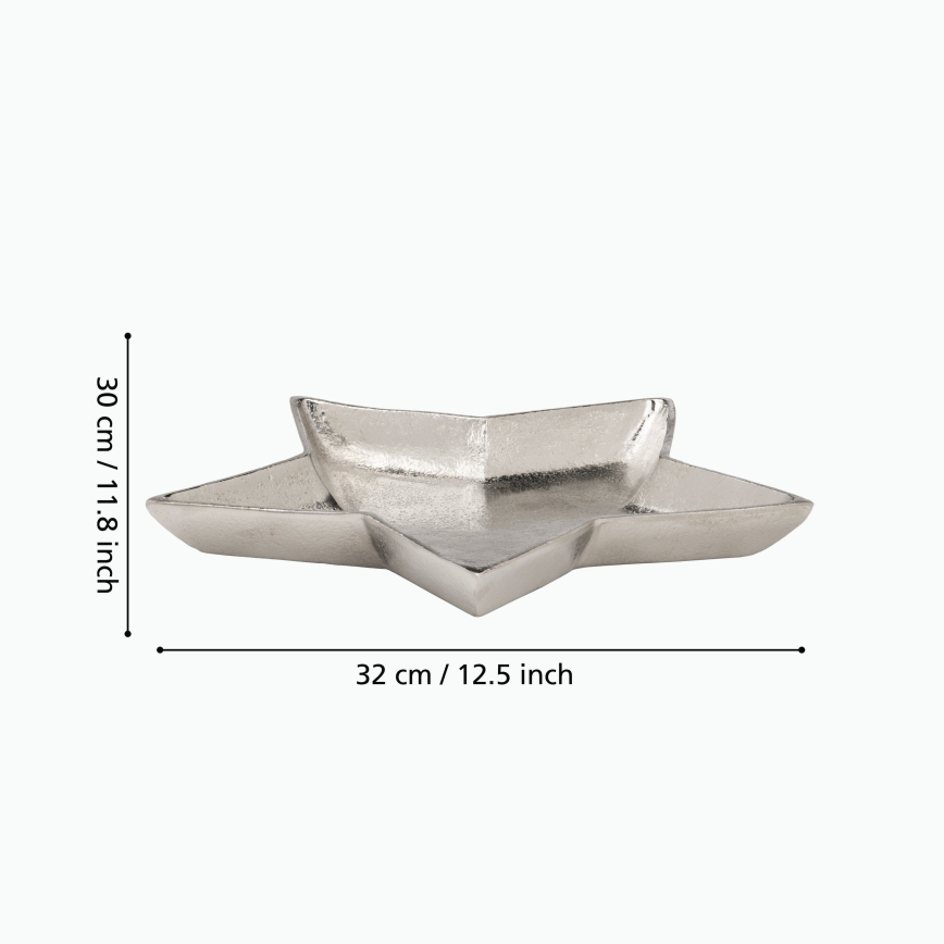 Eglo 427425 - Tavă decorativă AMBOLOSY 30x32 cm argintie