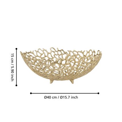 Eglo 427496 - Bol decorativ KIMITSU, diametru 40 cm, finisaj auriu