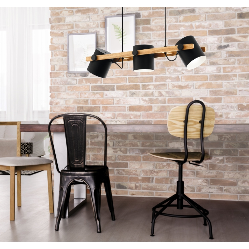 Eglo - Lustră pe cablu 3xE27/60W/230V