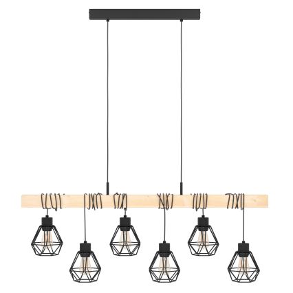 Eglo - Lustră pe cablu TOWNSHEND 6xE27/60W/230V