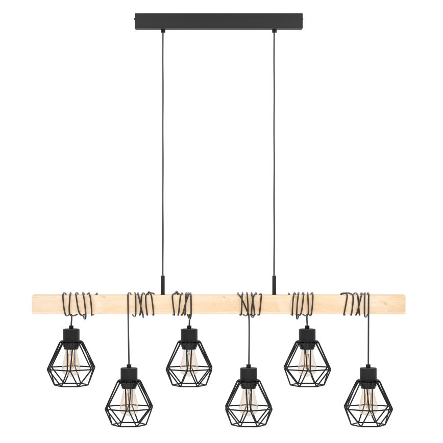 Eglo - Lustră pe cablu TOWNSHEND 6xE27/60W/230V
