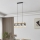 Eglo 43316 - Lustră suspendată pe cablu ERRIBERA 8xE27/40W/230V stejar/negru