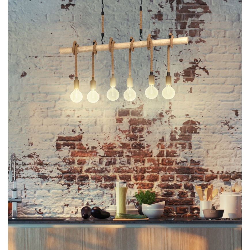 Eglo - Lustră pe lanț 6xE27/40W/230V