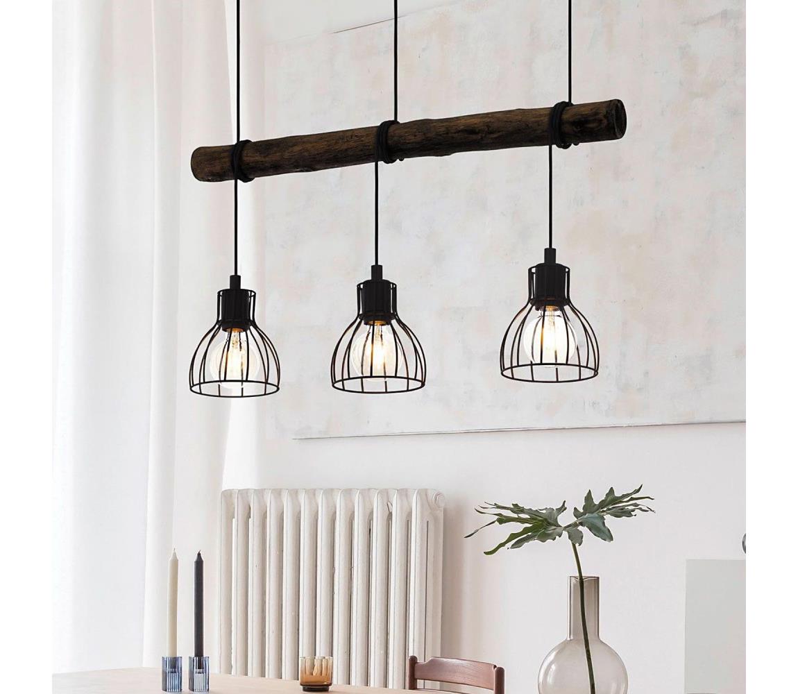 Eglo 43352 - Lustră pe cablu HORNINGTOPS 3xE27/40W/230V