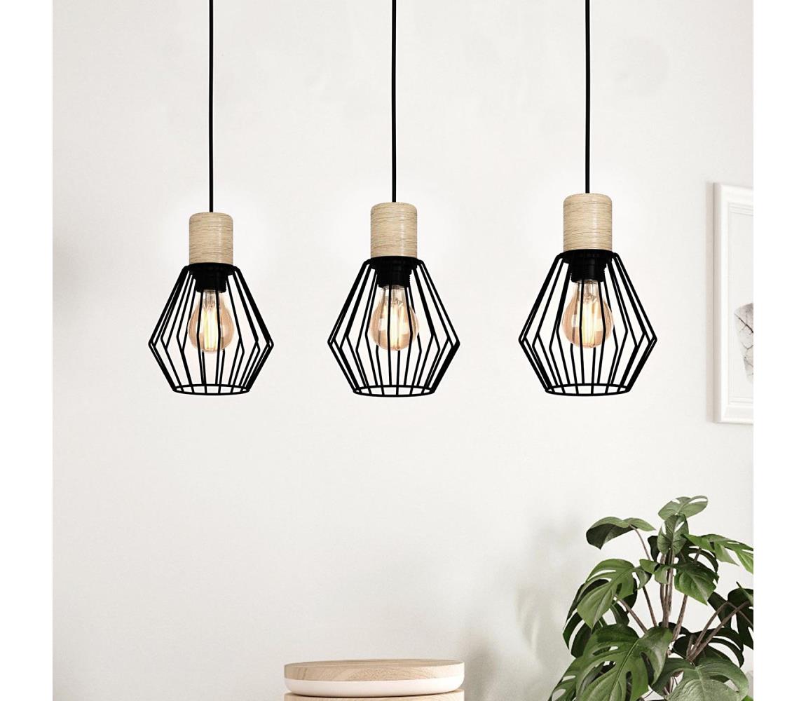 Eglo 43378 - Lustră pe cablu PALMORLA 3xE27/60W/230V