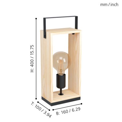 Eglo - Lampă de masă 1xE27/40W/230V