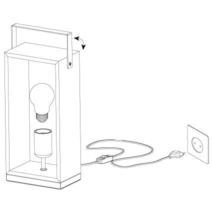 Eglo - Lampă de masă 1xE27/40W/230V