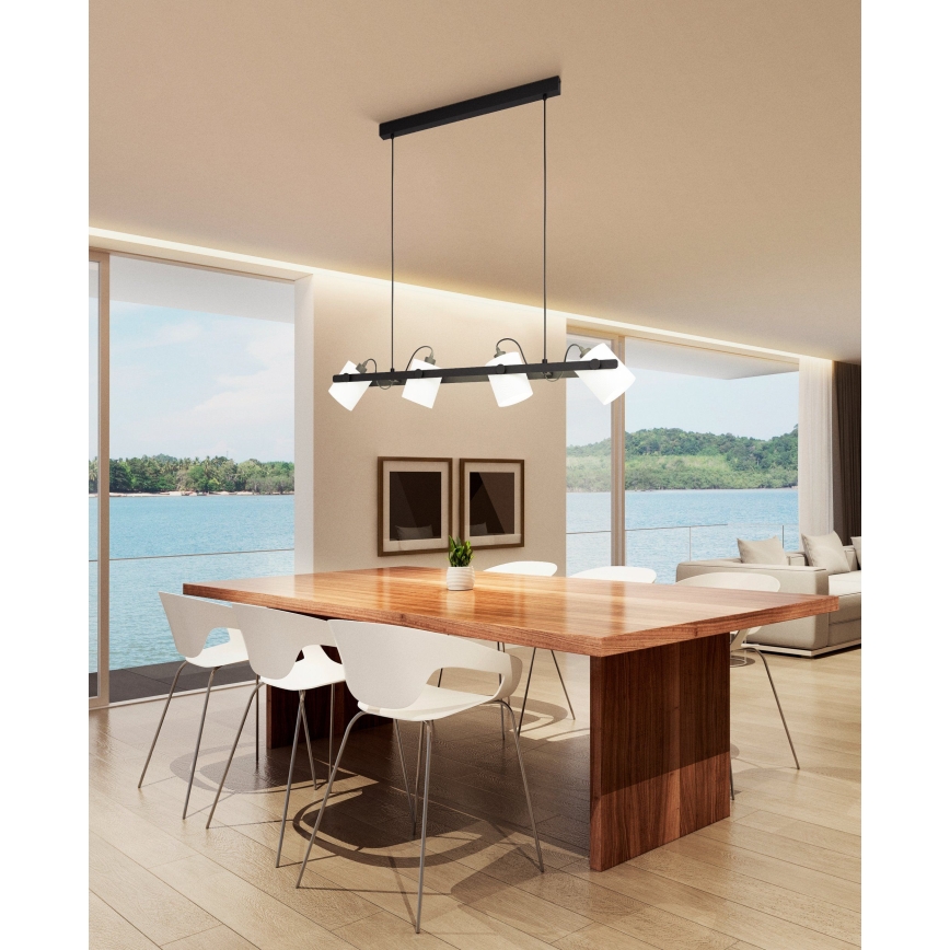 Eglo - Lustră pe cablu 4xE27/28W/230V