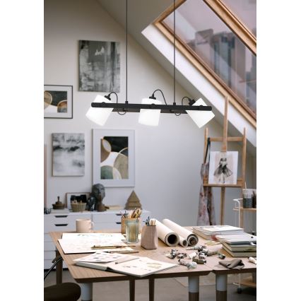 Eglo - Lustră pe cablu 3xE27/28W/230V