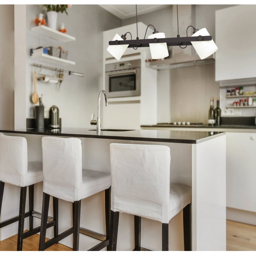 Eglo - Lustră pe cablu 3xE27/28W/230V