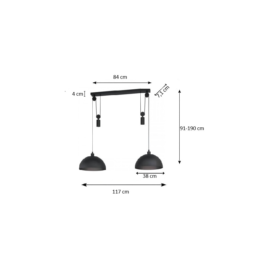 Eglo - Candelabru pe sfoară 2xE27/40W/230V