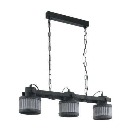 Eglo 43447 - Candelabru pe lanț TURROCK 3xE27/28W/230V