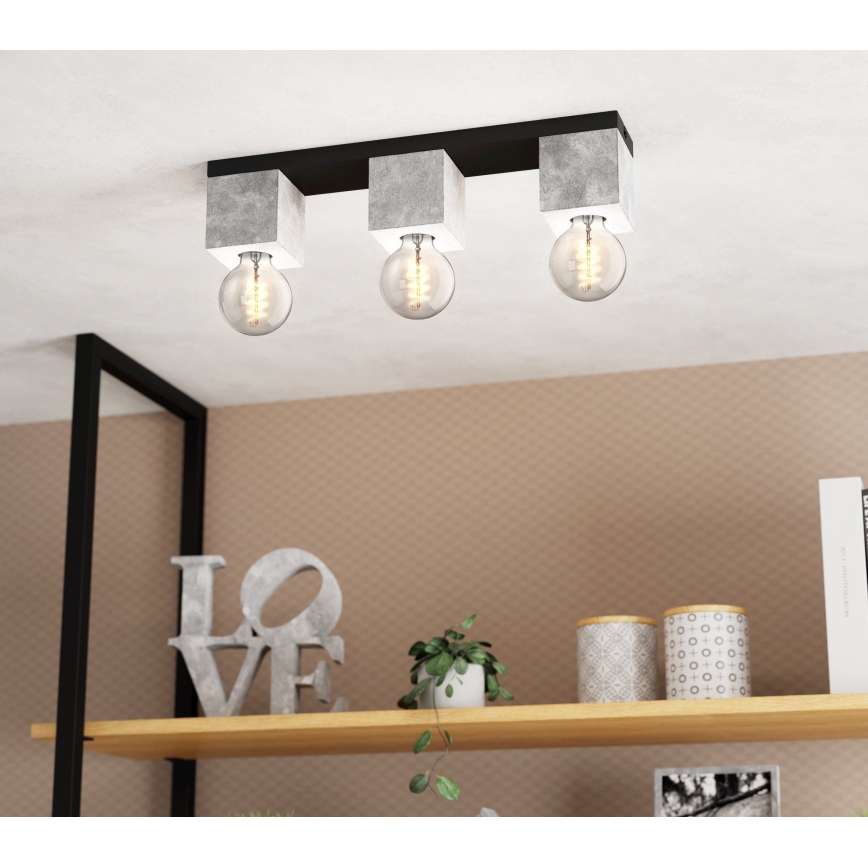 Eglo 43596 - Lustră aplicată PRESTWICK 3xE27/40W/230V