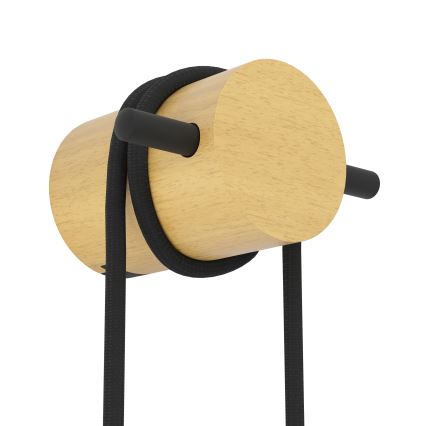 Eglo - Lampă de perete 1xE27/13W/230V neagră/bej