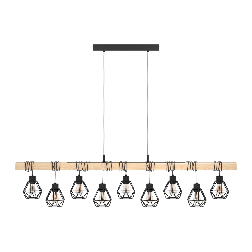 Eglo - Lustră suspendată pe cablu TOWNSHEND 9xE27/60W/230V
