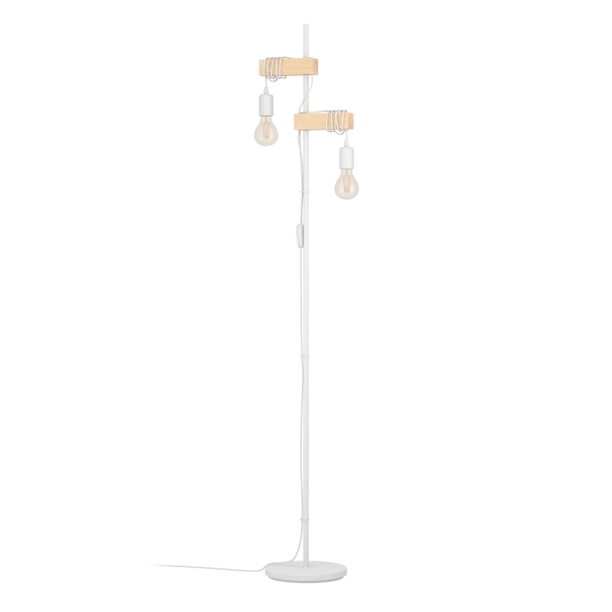 Eglo 44083 - Lampadar TOWNSHEND 2xE27/10W/230V alb