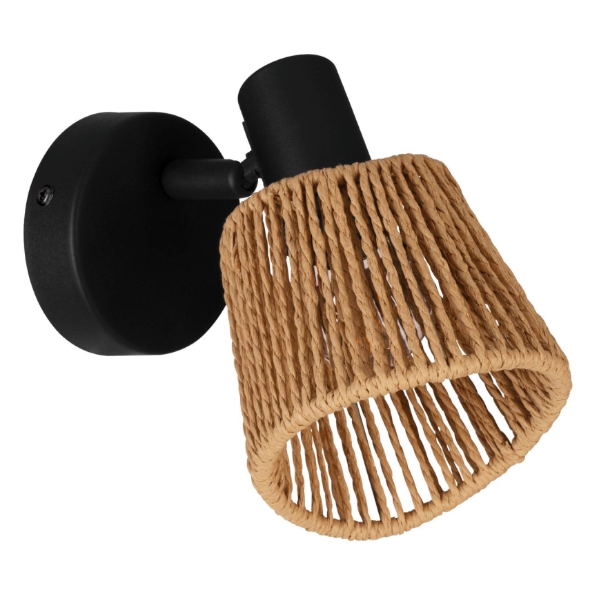 Eglo - Aplică spot de perete 1xE14/10W/230V negru/bej
