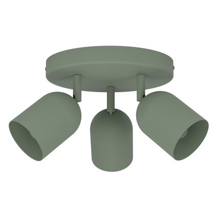 Eglo - Plafonieră cu 3 spoturi, 3x E14/40W/230V, Ø 25 cm, verde