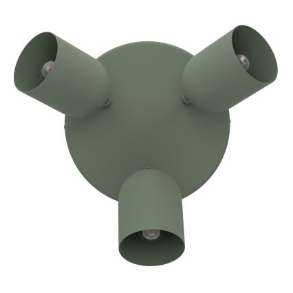Eglo - Plafonieră cu 3 spoturi, 3x E14/40W/230V, Ø 25 cm, verde