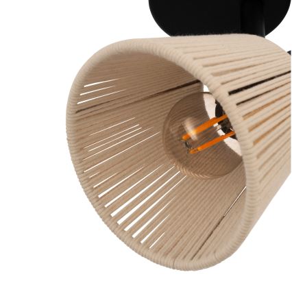 Eglo - Aplica de perete cu spot 1x E14/40W/230V, bej/negru