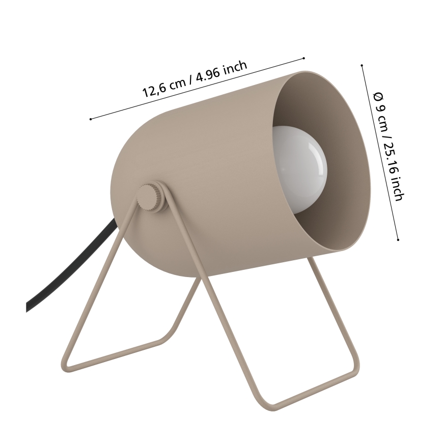 Eglo - Lampă de masă 1xE14/8W/230V bej