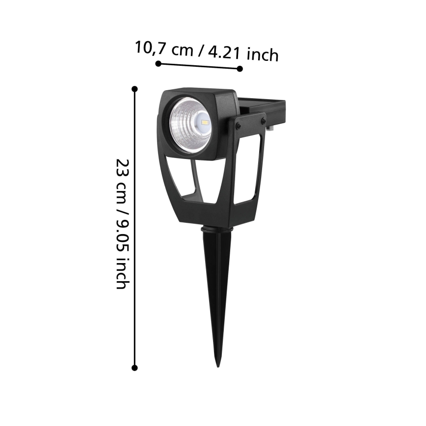 Eglo 48719 - Proiector solar LED, 0,1 W, 3,2 V, 1000 mAh, IP44