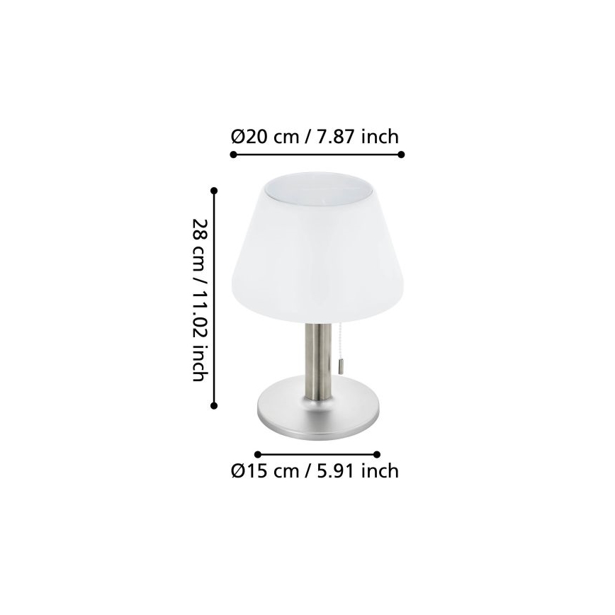 Eglo 48749 - Lampă solară LED reglabilă, 2W/3,7V, 2000 mAh, IP44