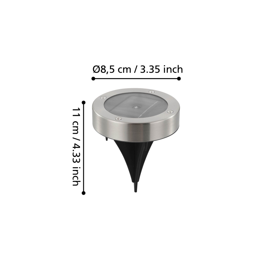 Eglo 48777 - Lampă solară LED cu senzor LED/0,07W/1,2V 200 mAh crom mat