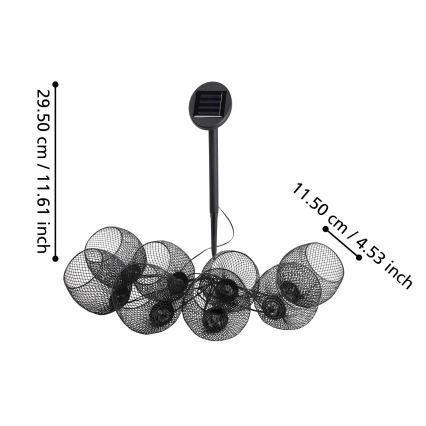 Eglo 48964 - Ghirlandă solară cu LED, 8xLED/3m, 600 mAh, IP44