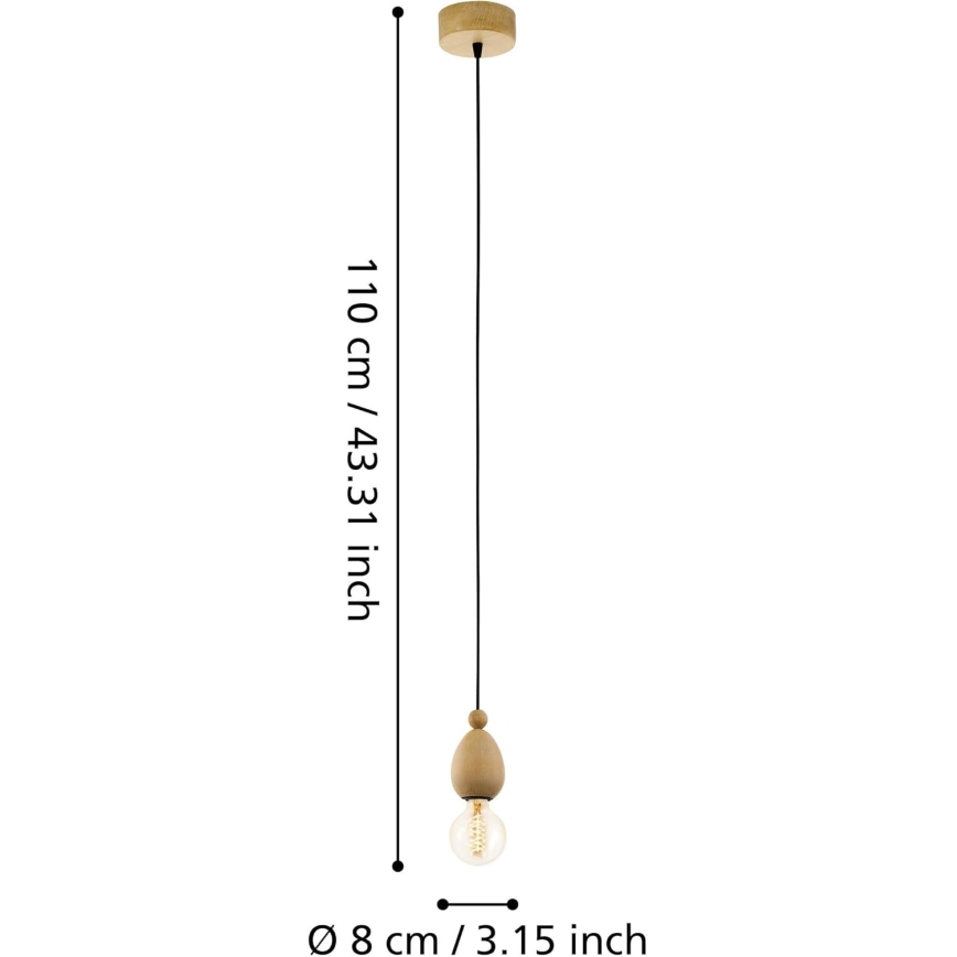 Eglo 49376 - Lampa suspendata AVOLTRI 1xE27/60W/230V