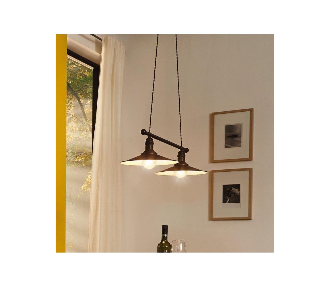 Eglo 49457 - Lustra STOCKBURY 2xE27/60W/230V