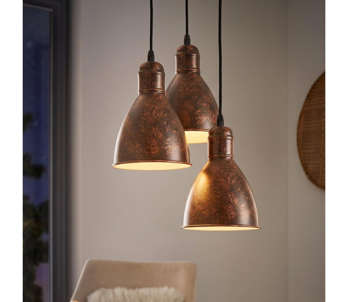 Eglo 49493 - Lustra PRIDDY 1 3xE27/60W/230V