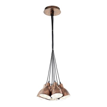 Eglo 49494 - Candelabru PRIDDY 1, 7 x E27, 60 W, 230 V